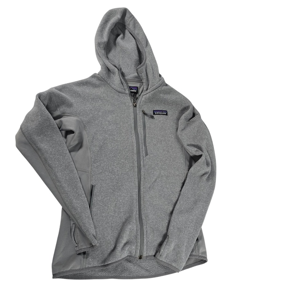 Patagonia‎ Better Sweater Hoody Womens Small Gray Full Zip Fleece Jacket 25975
